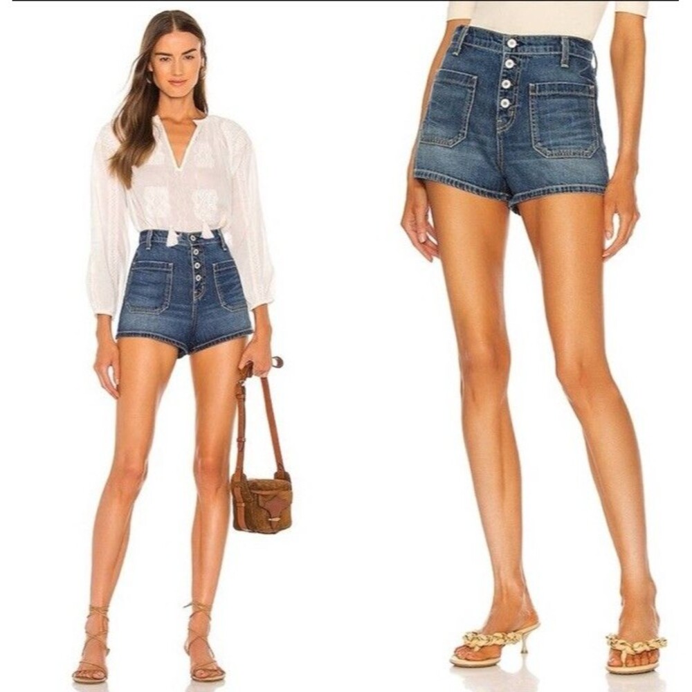 Nili Lotan Women's Mollie Denim Shorts Size 26 Retail $295